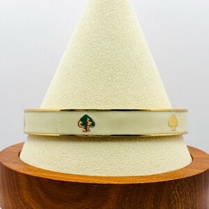 KATE SPADE ♠️ Cream Enamel Spade Bangle